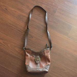 Unique faux leather crossbody bag